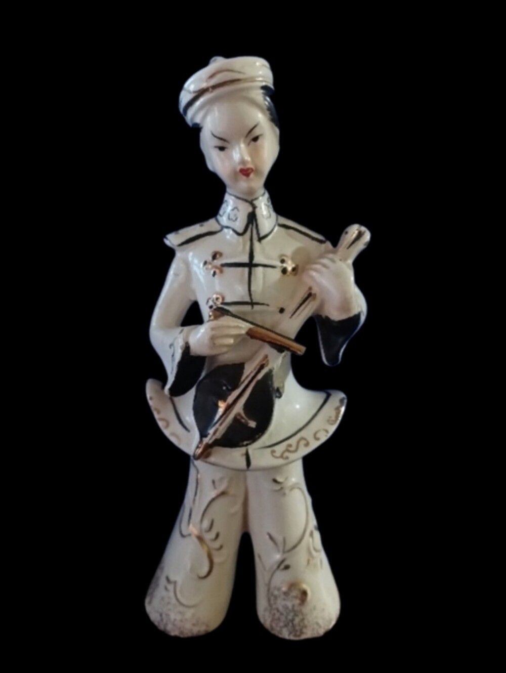 Vintage Japan porcelain Asian Musician Figurine